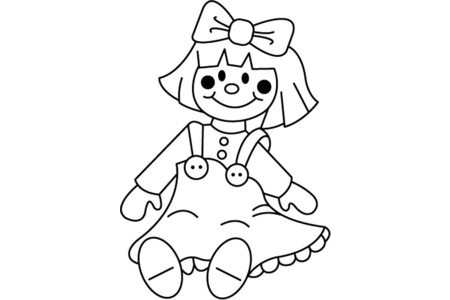 Dibujos para imprimir : Muñeca 30 – 10 Doigts
