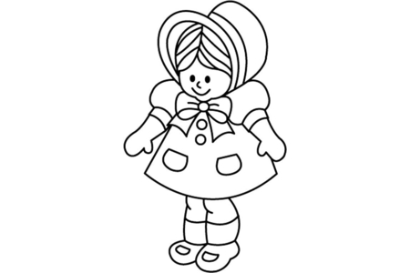 Printable coloring pages: Doll 31 – 10 Doigts