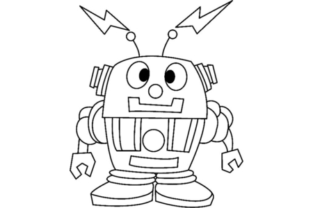 Dibujos para imprimir : Robot 01 – 10 Doigts