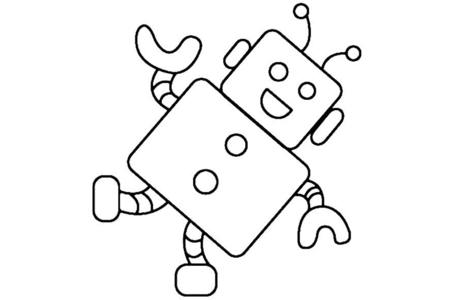 Dibujos para imprimir : Robot 02 – 10 Doigts