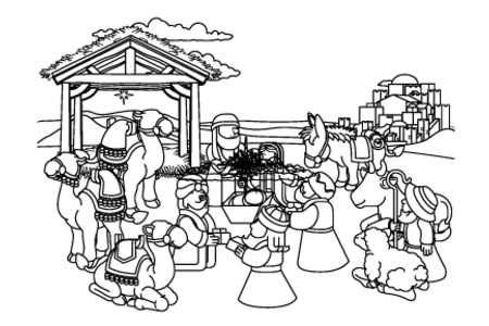 Printable coloring pages: Three Wise Men-02 – 10 Doigts