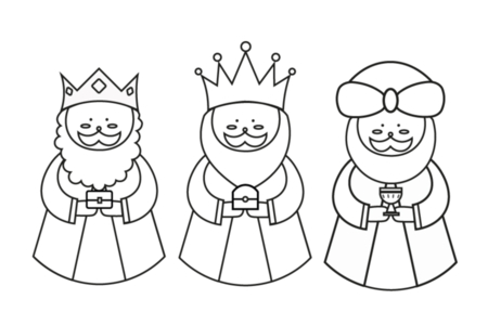 Printable coloring pages: Three Wise Men-05 – 10 Doigts