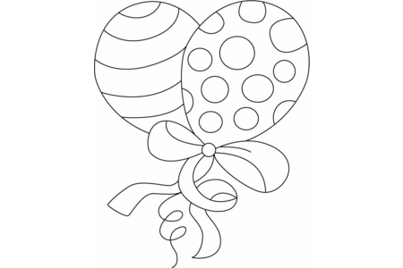 Printable coloring pages: Balloon 06 – 10 Doigts
