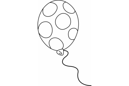 Printable coloring pages: Balloon 08 – 10 Doigts