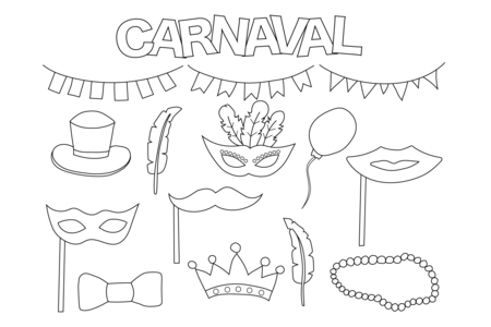 Printable coloring pages: Carnival 01 – 10 Doigts