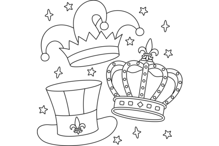 Printable coloring pages: Carnival14 – 10 Doigts