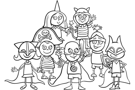 Printable coloring pages: Carnival5 – 10 Doigts