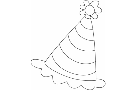 Printable coloring pages: Party Hat 01 – 10 Doigts