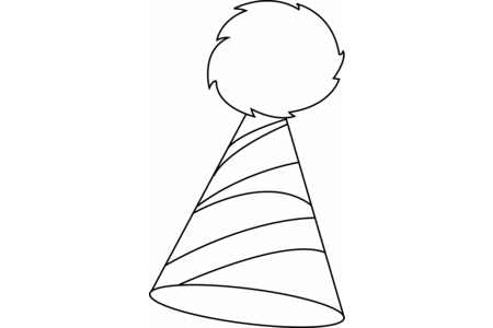 Printable coloring pages: Party Hat 03 – 10 Doigts