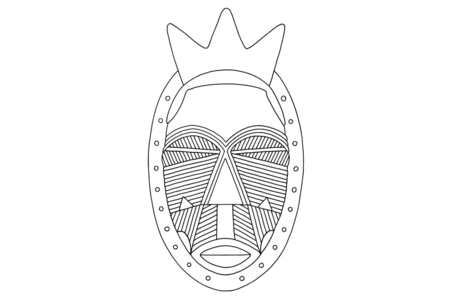 Printable coloring pages: Mask 02 – 10 Doigts