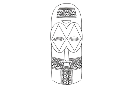 Printable coloring pages: Mask 06 – 10 Doigts