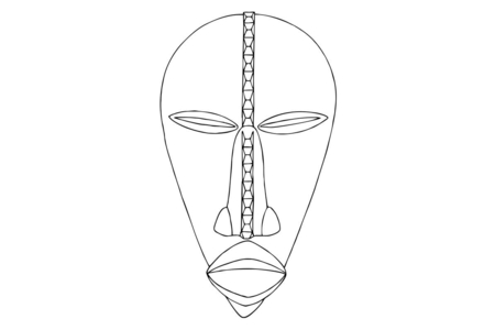 Printable coloring pages: Mask 10 – 10 Doigts