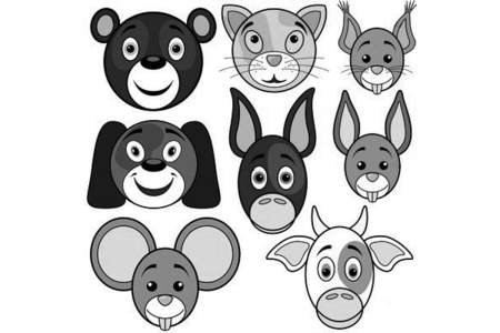 Printable coloring pages: Mask 13 – 10 Doigts