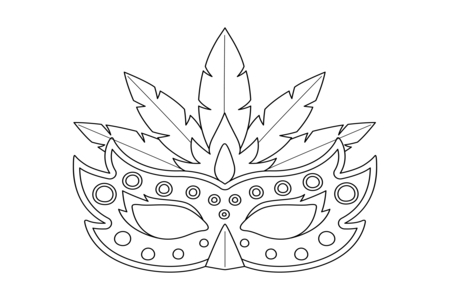 Printable coloring pages: Mask 15 – 10 Doigts