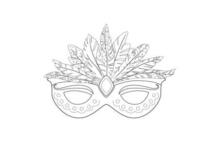 Printable coloring pages: Mask 17 – 10 Doigts