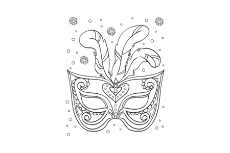 Printable coloring pages: Mask 18 – 10 Doigts