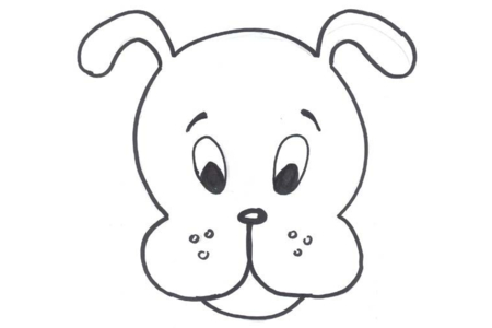 Printable coloring pages: Dog mask – 10 Doigts