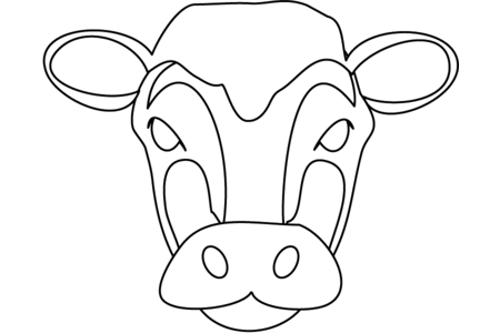 Printable coloring pages: Cow mask – 10 Doigts