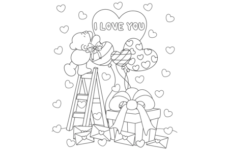 Printable coloring pages: Mother's Day 06 – 10 Doigts