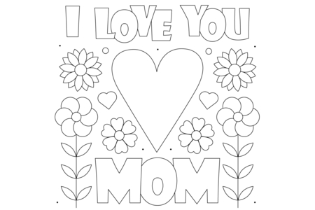 Printable coloring pages: Mother's Day 13 – 10 Doigts