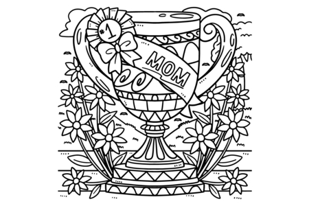 Printable coloring pages: Mother's Day 17 – 10 Doigts
