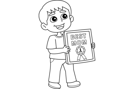 Printable coloring pages: Mother's Day 19 – 10 Doigts