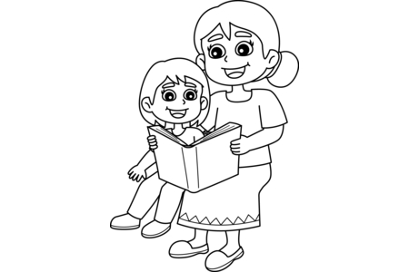 Printable coloring pages: Mother’s Day 21 – 10 Doigts