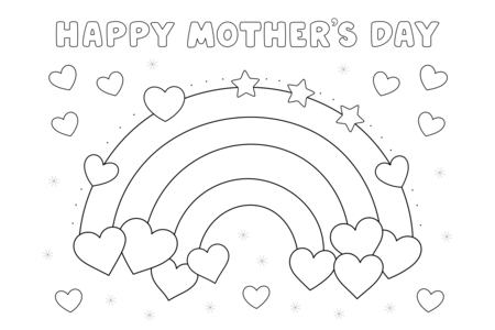 Printable coloring pages: Mother's Day 24 – 10 Doigts