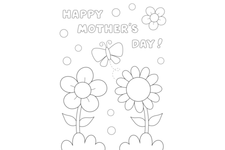 Printable coloring pages: Mother's Day 26 – 10 Doigts