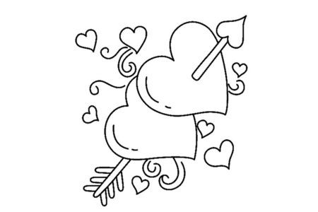 Printable coloring pages: Mother's Day Heart 03 – 10 Doigts