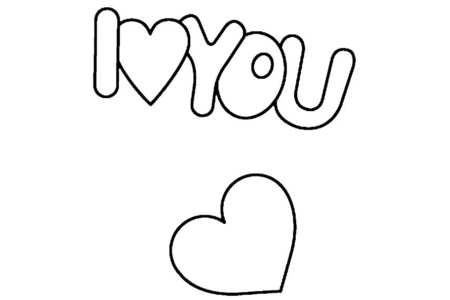 Printable coloring pages: Mother’s Day Heart 05 – 10 Doigts