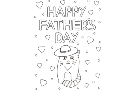 Dibujos para imprimir : Día del Padre 01 – 10 Doigts