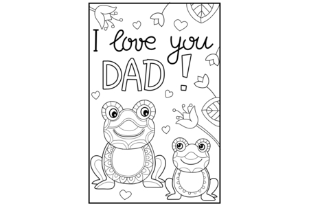 Dibujos para imprimir : Día del Padre 02 – 10 Doigts