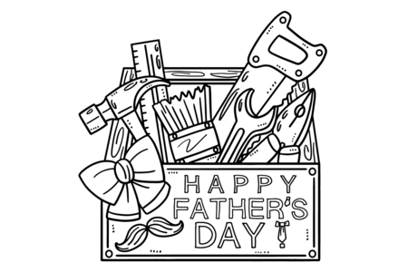 Dibujos para imprimir : Día del Padre 06 – 10 Doigts