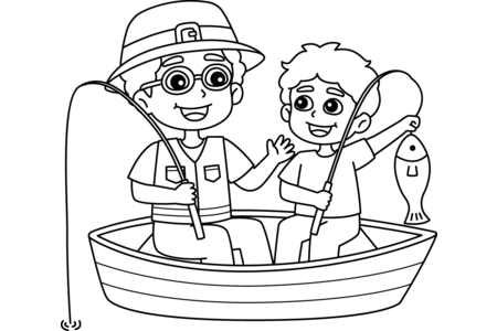Dibujos para imprimir : Día del padre 08 – 10 Doigts