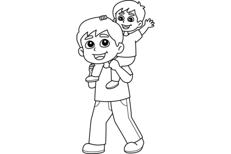 Dibujos para imprimir : Día del Padre 10 – 10 Doigts