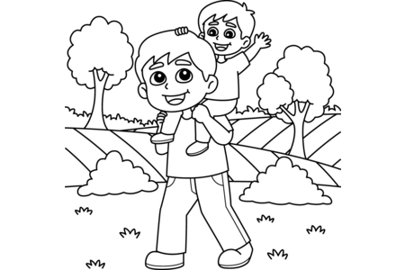 Dibujos para imprimir : Día del Padre 11 – 10 Doigts