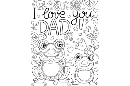 Dibujos para imprimir : Día del Padre 12 – 10 Doigts
