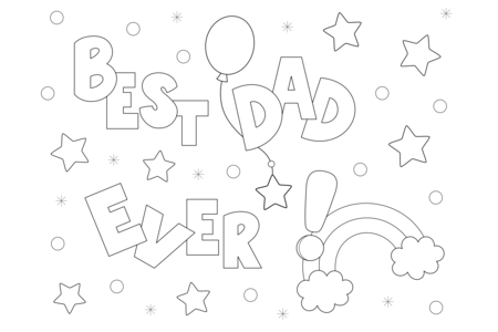 Dibujos para imprimir : Día del Padre 15 – 10 Doigts