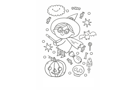 Dibujos para imprimir : Halloween 70 – 10 Doigts