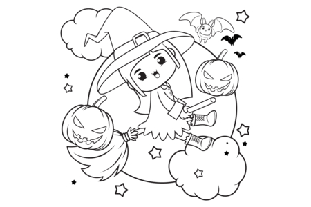 Dibujos para imprimir : Halloween13 – 10 Doigts