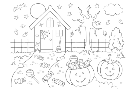 Dibujos para imprimir : Halloween27 – 10 Doigts