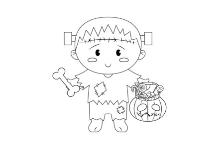 Printable coloring pages: Halloween35 – 10 Doigts