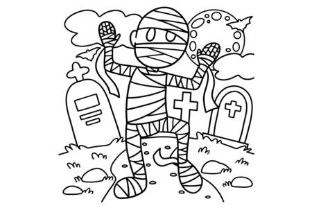 Dibujos para imprimir : Halloween39 – 10 Doigts
