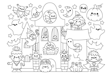 Dibujos para imprimir : Halloween49 – 10 Doigts