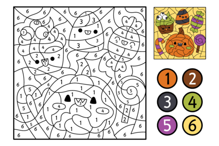 Printable coloring pages: Halloween56 – 10 Doigts