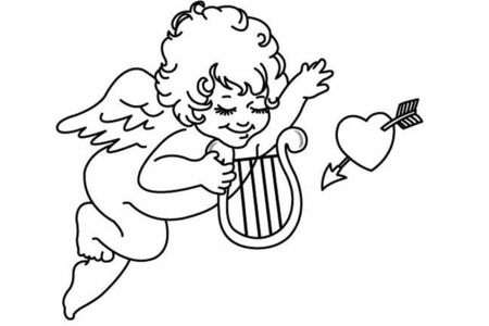 Printable coloring pages: Angelot 04 – 10 Doigts