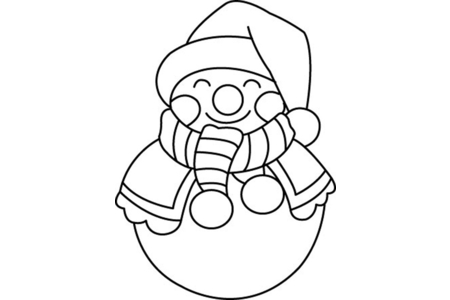 Printable coloring pages: Snowman 04 – 10 Doigts