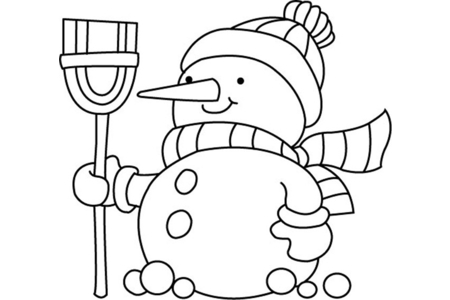 Printable coloring pages: Snowman 05 – 10 Doigts