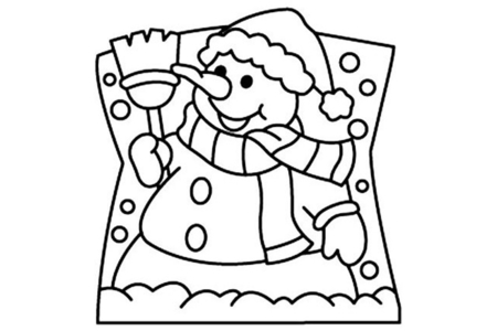 Printable coloring pages: Snowman 07 – 10 Doigts